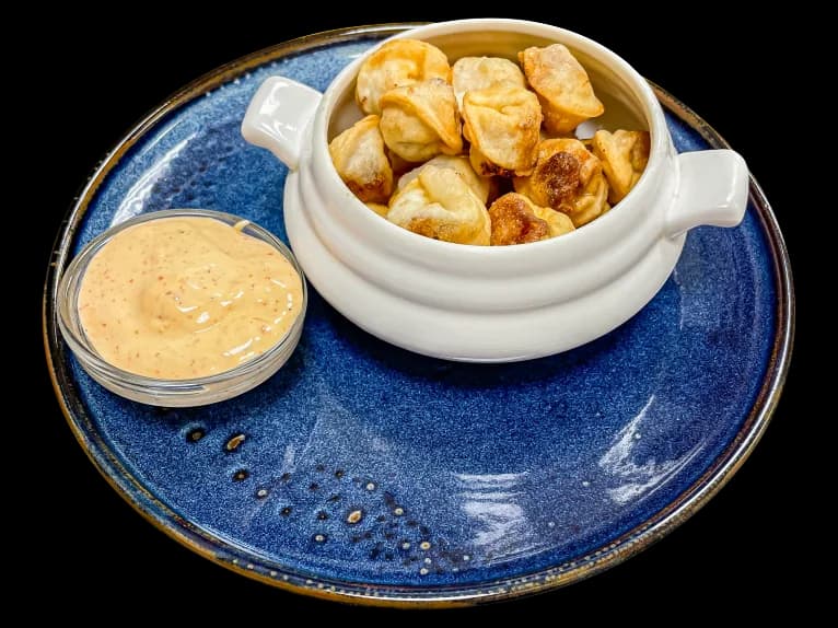 Жареные мясные пельмешки